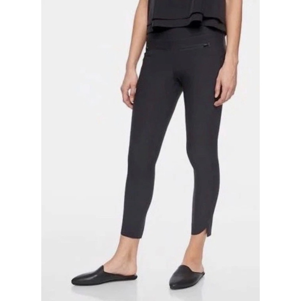 Athleta Stellar Crop Trousers Black Pockets Petite Small
